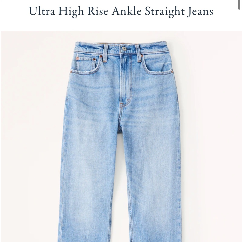 abercrombie ultra high rise ankle straight jeans
